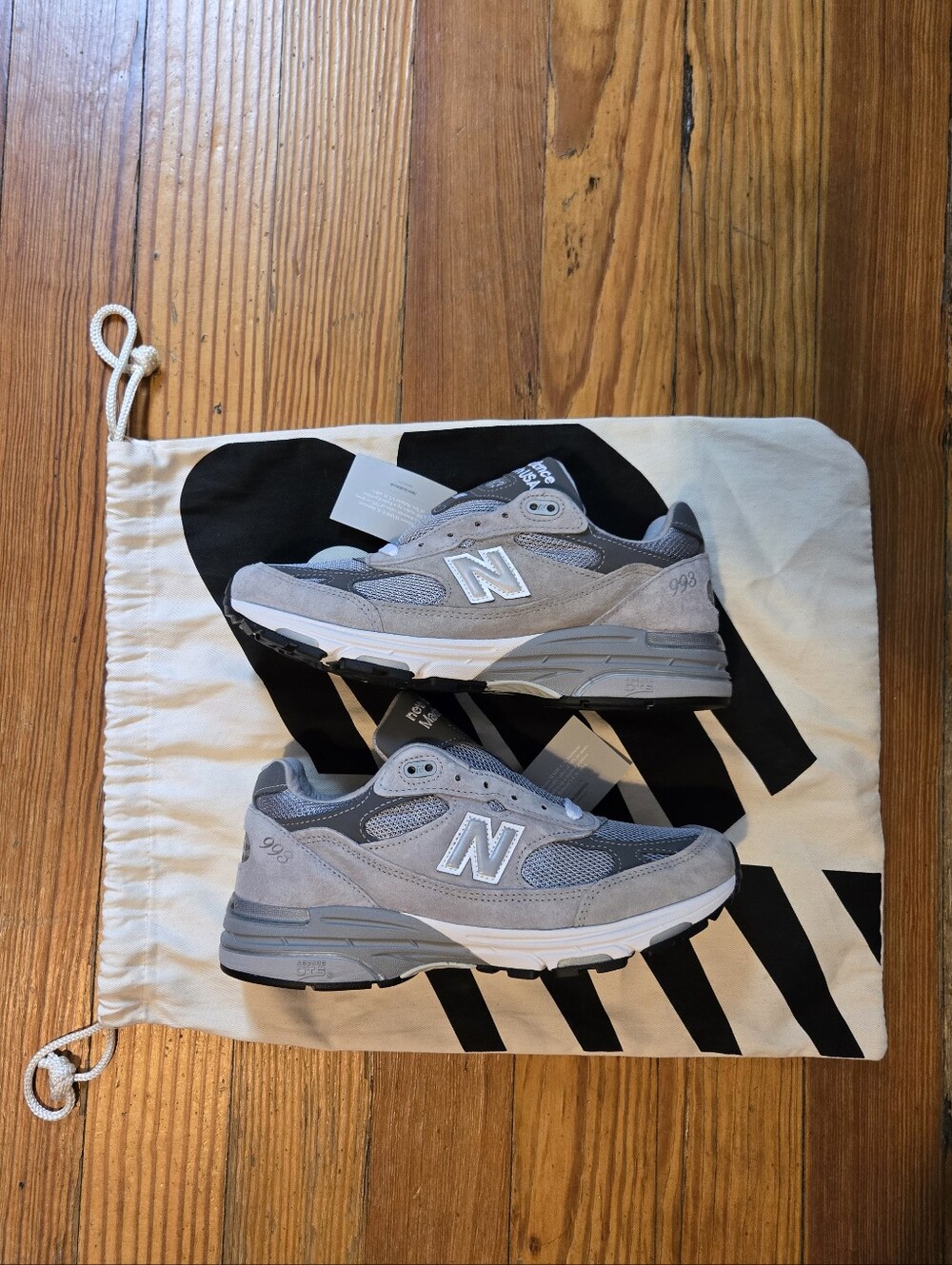 New Balance 993 Grey Suede Sneakers